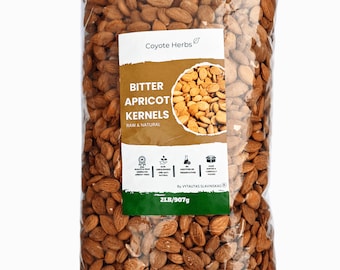 Surowe organiczne pestki moreli gorzkiej – 907 g / 32 uncje / 2 funty. Naturalne pestki bez GMO i pestycydów.