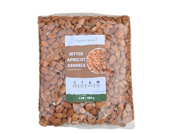 Semillas de albaricoque amargo, crudas - Semillas naturales, Almendras amargas premium para jardinería, germinación y uso educativo