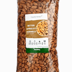 Rauwe biologische bittere abrikozenzaden - 907 g / 32 oz / 2 pound GGO-vrije, pesticidevrije, zwavelvrije natuurlijke korrels