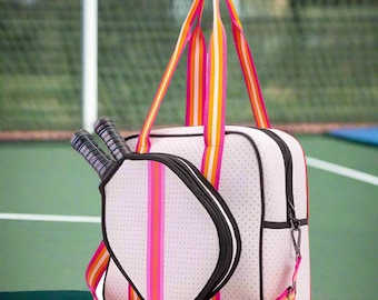 Water-Resistant Nylon Crossbody Pickleball Bag