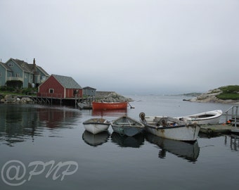 Fishing Village Photo, Fine Art Photography, Coastal Photo, Moored Fishing Boats, Peggy's Cove, NS, Nova Scotia, Wall Art, Home Decor, Gift