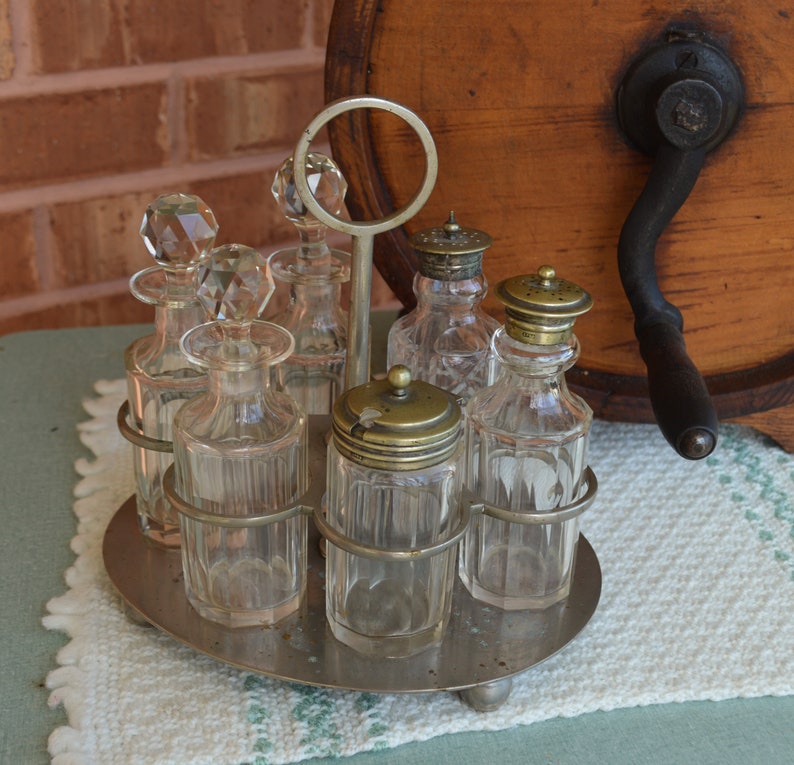 Vintage Cruet Set Antique Condiment Set Castor Set Etsy