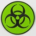Biohazard Symbol/Sign (Green) Iron On/ Sew On Embroidered Cloth Patch Badge Appliqué cybergoth cyber punk goth rocker emo rave Size: 6.8cm