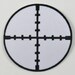 Crosshairs Gun Sight Scope (White) Iron On/ Sew On Cloth Patch Badge Appliqué cybergoth cyber punk goth rocker emo rave sniper Size: 6.8cm
