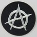 Anarchy Symbol/Sign Iron On/ Sew On Embroidered Cloth Patch Badge Appliqué punk rocker goth emo anarchist 70s 80s theme Size: 6.8cm