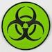 Biohazard Symbol/Sign (Green) Iron On/ Sew On Embroidered Cloth Patch Badge Appliqué cybergoth cyber punk goth rocker emo rave Size: 6.8cm