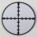 Crosshairs Gun Sight Scope (White) Iron On/ Sew On Cloth Patch Badge Appliqué cybergoth cyber punk goth rocker emo rave sniper Size: 6.8cm