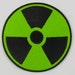 Nuclear Radiation Symbol/Sign (Green) Iron On/ Sew On Cloth Patch Badge Appliqué nuke cybergoth cyber punk goth rocker emo rave Size: 6.8cm