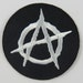 Anarchy Symbol/Sign Iron On/ Sew On Embroidered Cloth Patch Badge Appliqué punk rocker goth emo anarchist 70s 80s theme Size: 6.8cm