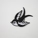 Swallow (Black, Right) Iron On/ Sew On Embroidered Cloth Patch Badge Appliqué hot fix stitch bird UK SELLER Size: 7cm x 6.1cm