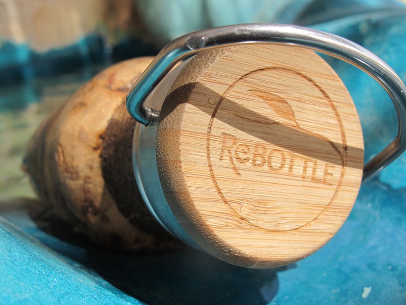 Rebottle Cork Covered Water Bottle 550ml Black Oak Etsy