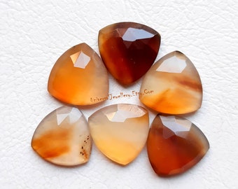 Montana Agate Rose Cut Gemstone - 6 Pieces Lot Montana Agate 12 MM Trillion Shape Rose Cut Gemstone For Jewelry Making, Pendant, Ring