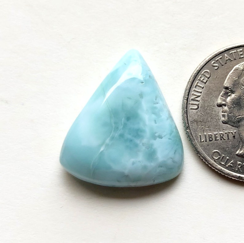 Larimar Loose Gemstone Cabochon For Making Jewellery Natural Gemstone for Handmade Jewelry Pendant 58402 High Polish Larimar Birthstone