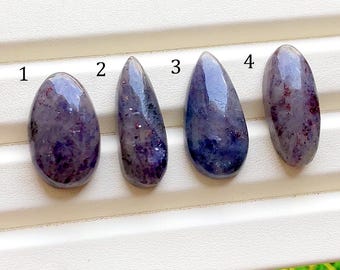 Iolite Cabochon Loose Gemstone For Handmade Jewelry, AAA+ Natural Iolite Cabochon For Wire Wrapping -  84717-84720