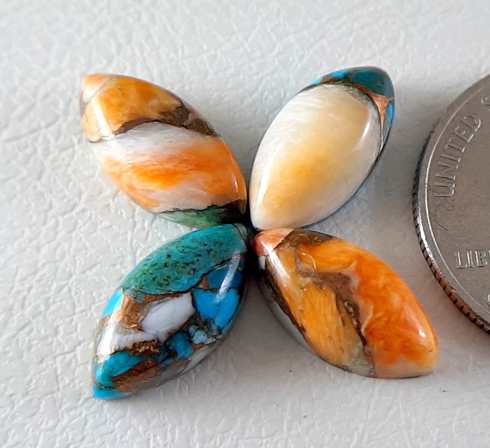 Mohave Copper Oyster Turquoise Marquise Shape 8x16mm Gemstone Etsy