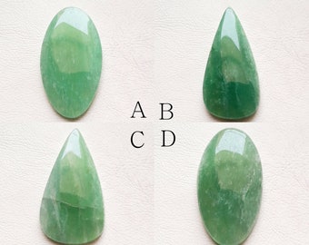 Grüner Erdbeerquarz-Cabochon, loser Edelstein zur Schmuckherstellung, AAA+ natürlicher grüner Erdbeer-Cabochon für handgefertigten Schmuck 72178-72181