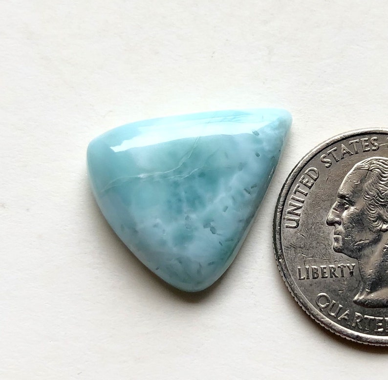 Larimar Loose Gemstone Cabochon For Making Jewellery Natural Gemstone for Handmade Jewelry Pendant 58402 High Polish Larimar Birthstone