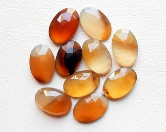 Montana Agate Oval Shape Rose Cut - 10 Pieces Lot Montana Agate 8x12mm Oval Shape Rose Cut Gemstone For Jewelry Making, Pendant, Ring