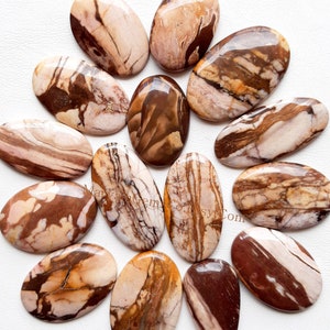 Coconut Jasper Gemstone Cabochon Wholesale Lot By Weight With Different Shapes And Sizes Used For Jewelry Making
