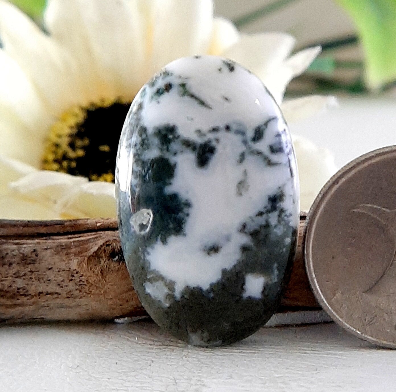 Natural Tree Moss Agate Cabochon Loose Gemstone For Making | Etsy