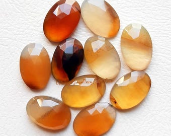 Montana Agate Oval Shape Rose Cut - 10 Pieces Lot Montana Agate 8x12mm Oval Shape Rose Cut Gemstone For Jewelry Making, Pendant, Ring