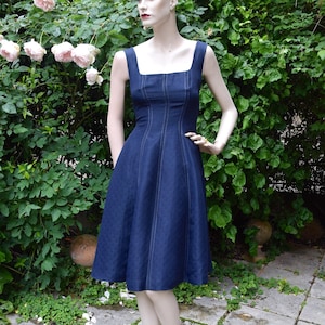 CHANTAL THOMASS 1990 Navy Blue Skater Dress image 1