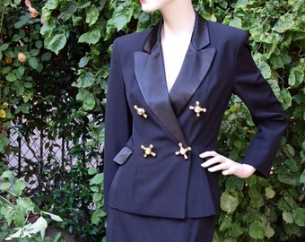 MOSCHINO 1990 Faucet Butons Black Suit