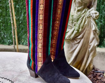 YVES SAINT LAURENT 1970 Russian Collection Ribbons Boots