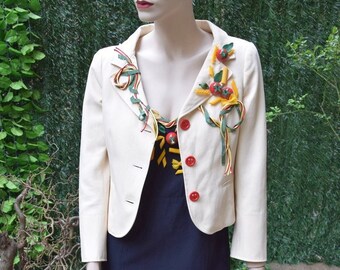 MOSCHINO 1990 "  Pasta al Pesto "  Blazer