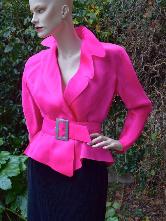 THIERRY MUGLER 1980 Pink Organza Evening Jacket