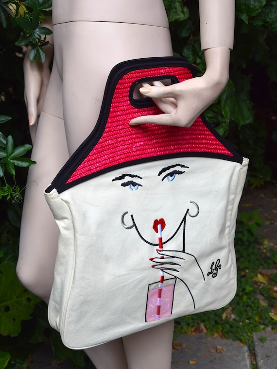 Lulu guinness beach bag clearance