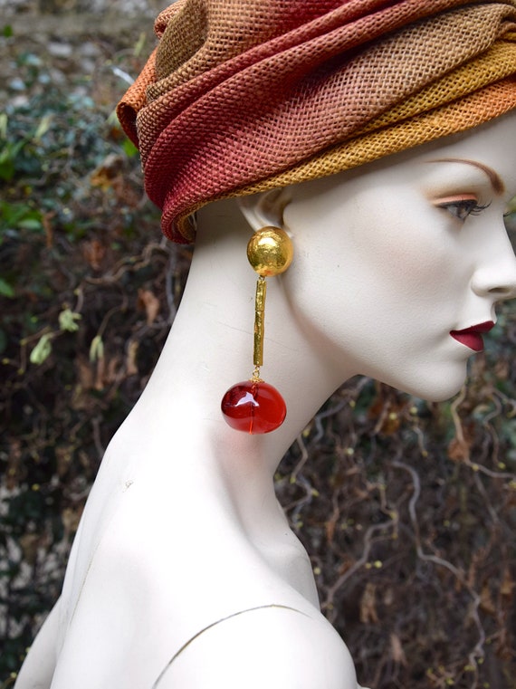 CHRISTIAN LACROIX 1990 Resin Ball Earrings