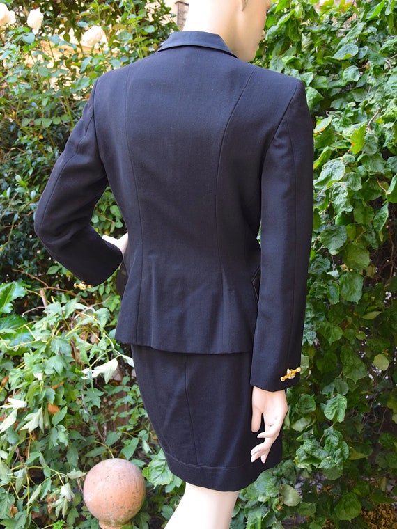 MOSCHINO 1990 Faucet Butons Black Suit - image 8