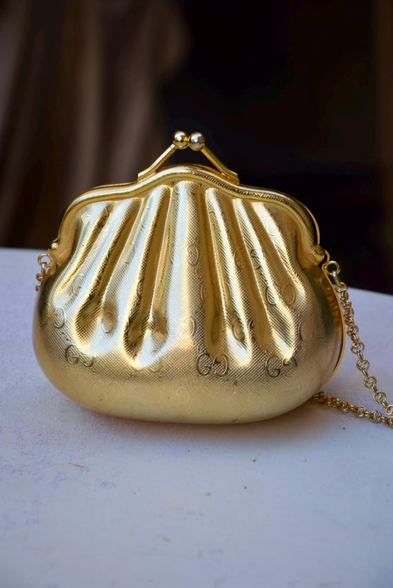 GUCCI 1970 Golden Metal Chatelaine Minaudiere - Etsy Israel
