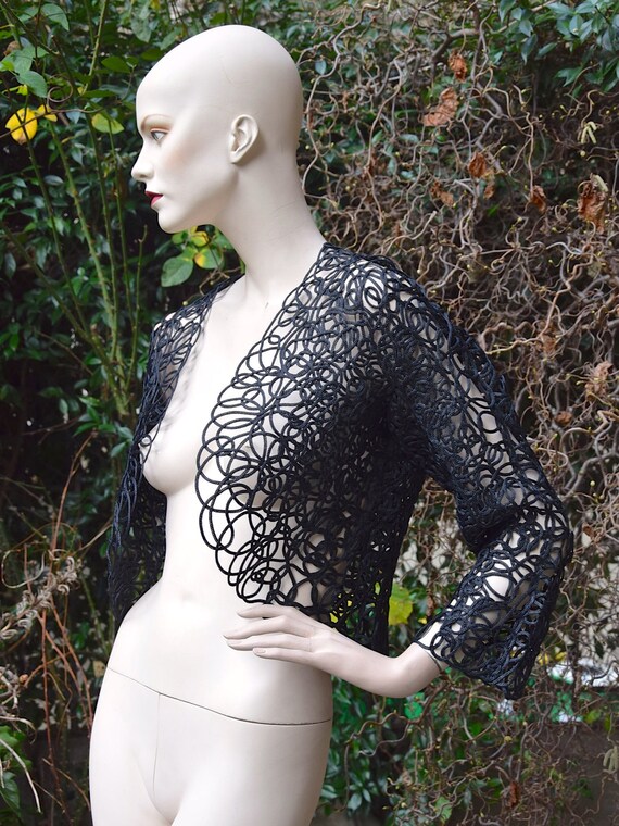 THIERRY MUGLER 1990 Macramé Jacket