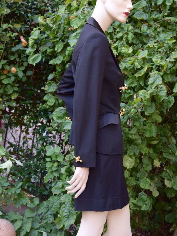 MOSCHINO 1990 Faucet Butons Black Suit - image 6