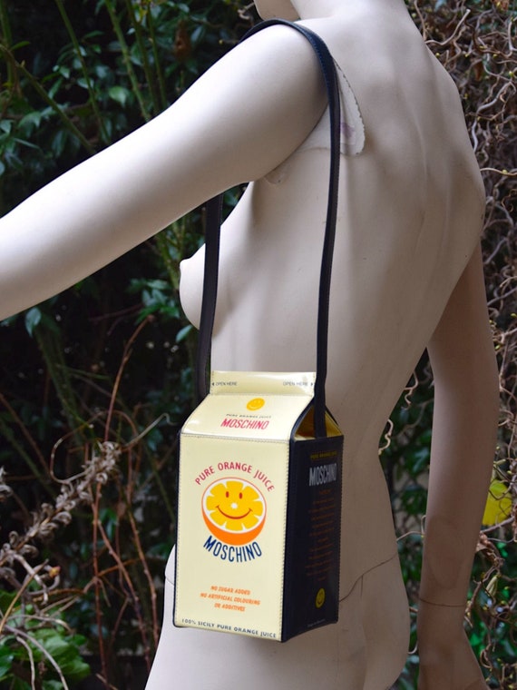MOSCHINO 1990 Orange Juice Can Bag