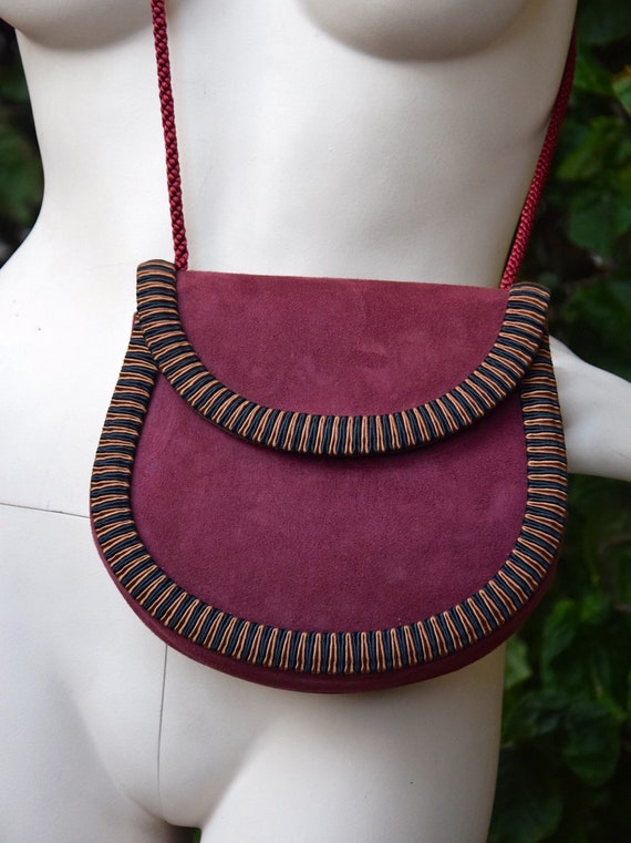 YVES SAINT LAURENT 1970 Suede and Passementerie Cr
