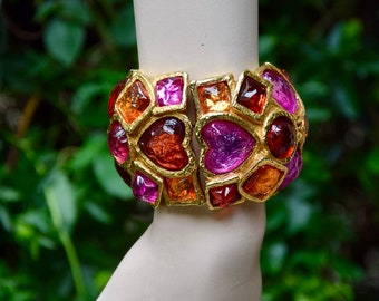 Alexis Bittar Lucite and Sparkling Crystals Oblong Clip-on