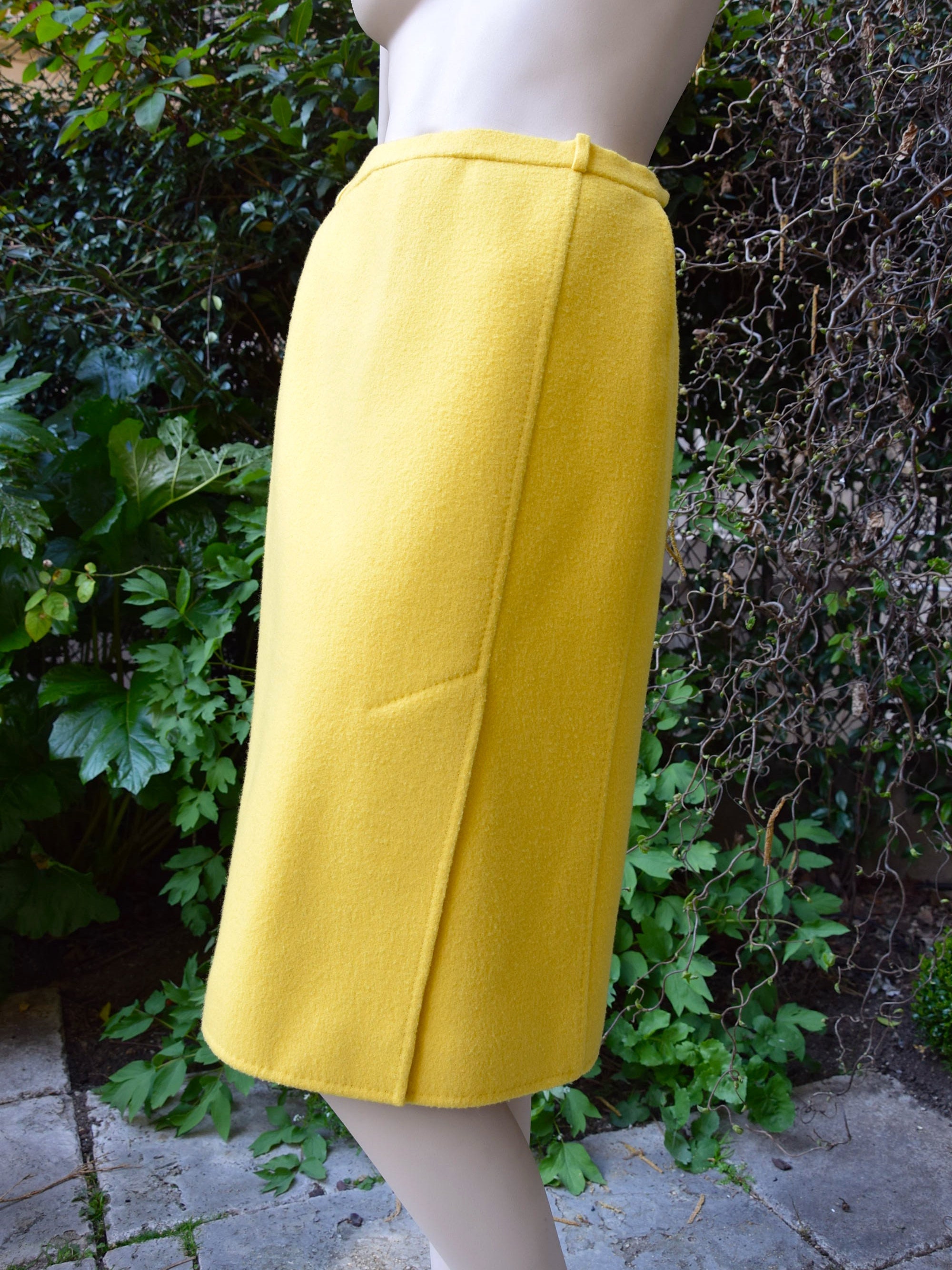 NINA RICCI Haute Couture 1970 Yellow Coat and Skirt Set | Etsy