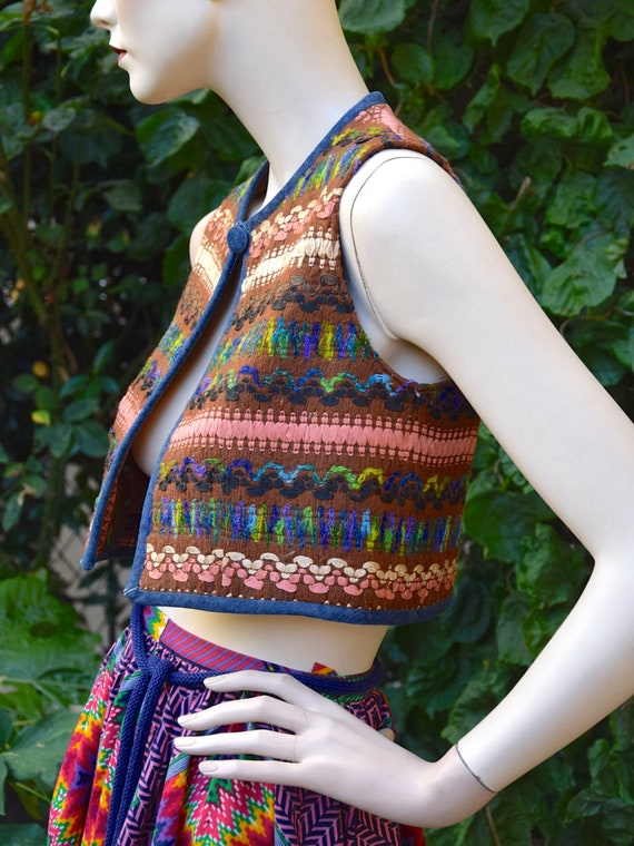 LANVIN 1970 Haute Couture Hippie Vest