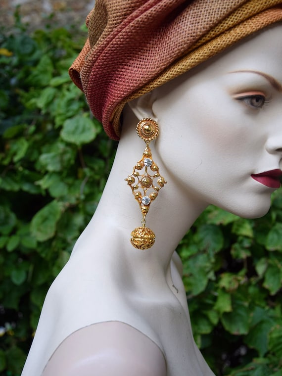 CHRISTIAN DIOR 1990 Baroque Earrings