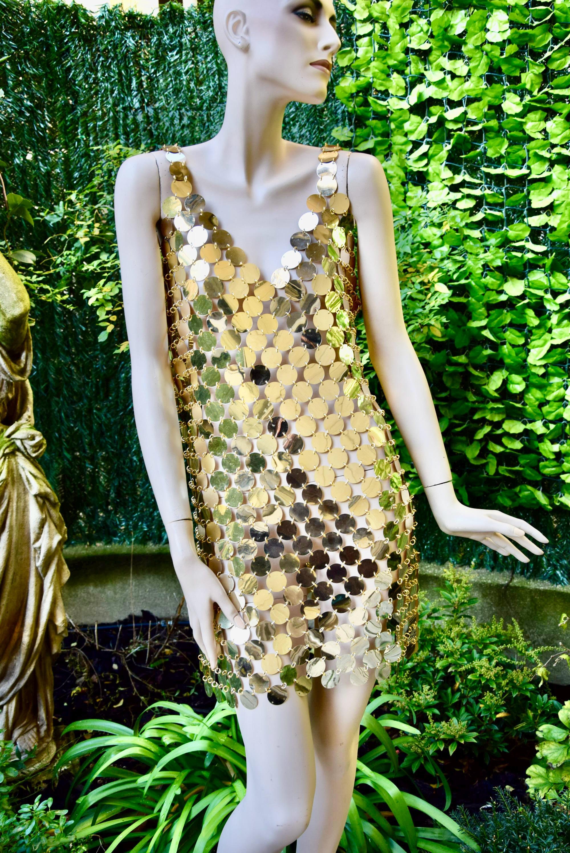 PACO RABANNE 1996 Do-it-yourself Golden Dress