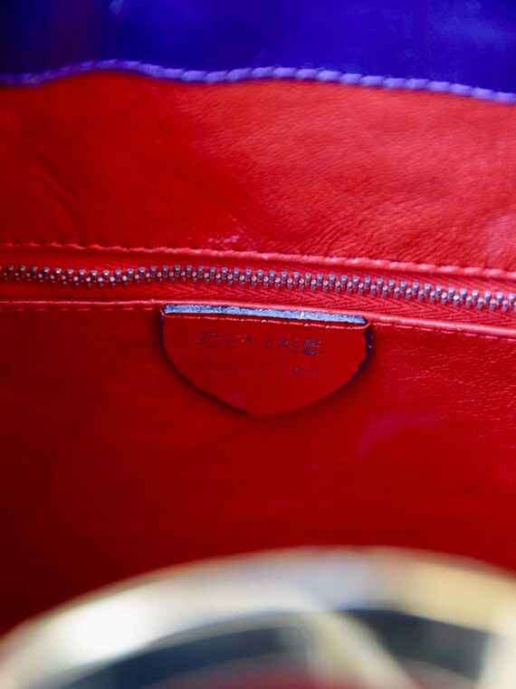 CELINE 1980 Argyll Pattern Bucket Bag - image 12