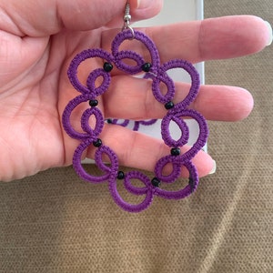 Handmade Tatted Lace Earrings