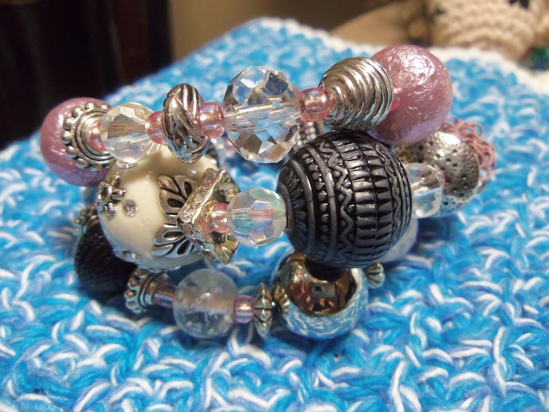 Chocolate Brown Wrap Style Beaded Bracelet copper and orange beaded bracelet