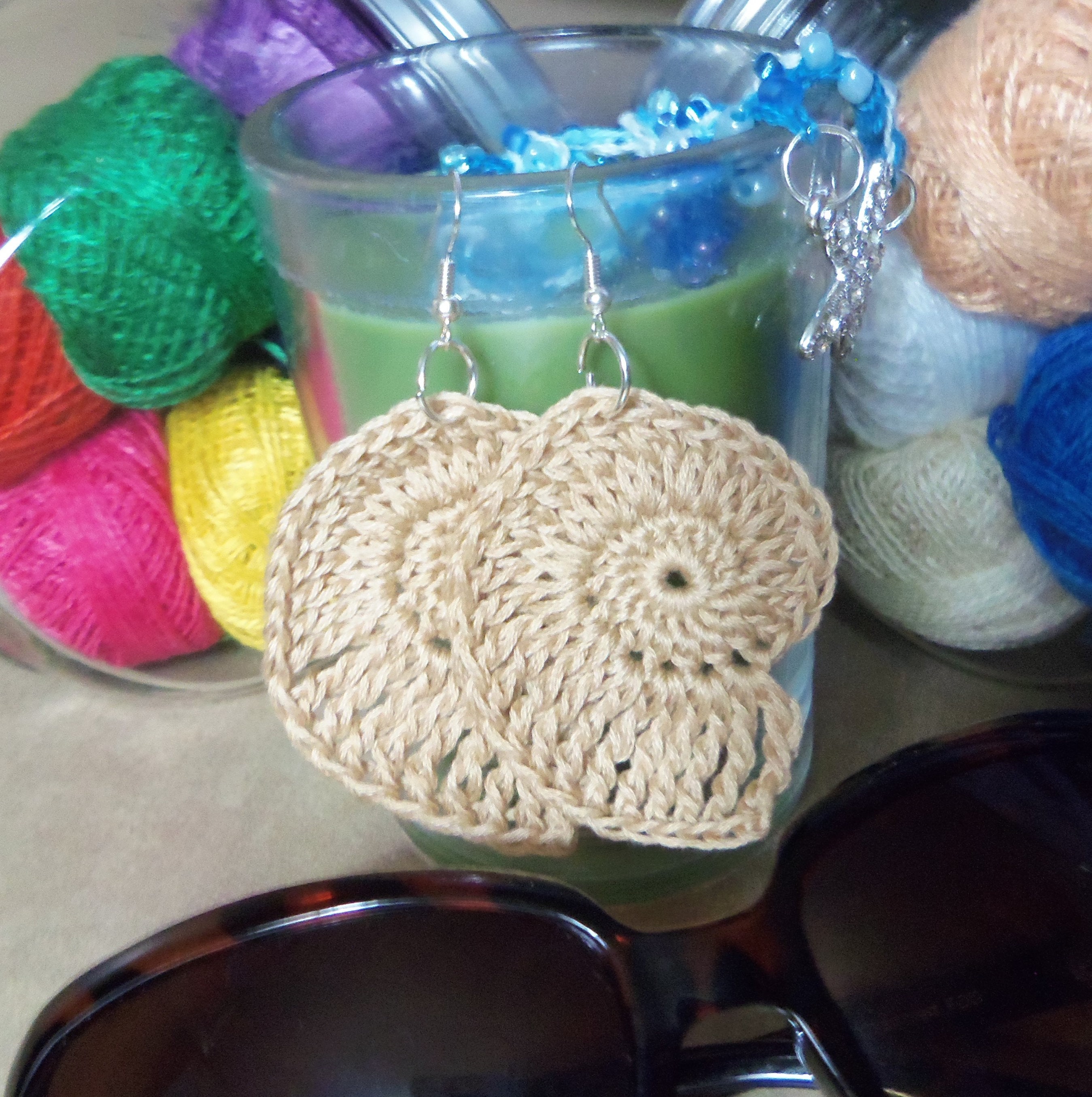 Seashell Earrings Crochet Shell Earring Spiral Earring Etsy