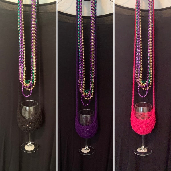 Wine Glass Lanyard, Hands free wine glass holder