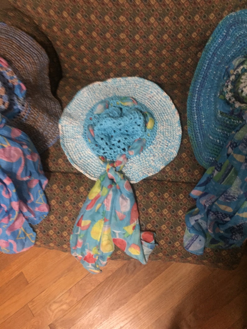 Wide Brim Hat Summer Sun hat Handcrafted Crochet Ladies Sun hat
