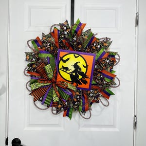 Happy Halloween Wreath, Halloween decor, Halloween Front Door Wreath, Decorations, Fall decor, witch
